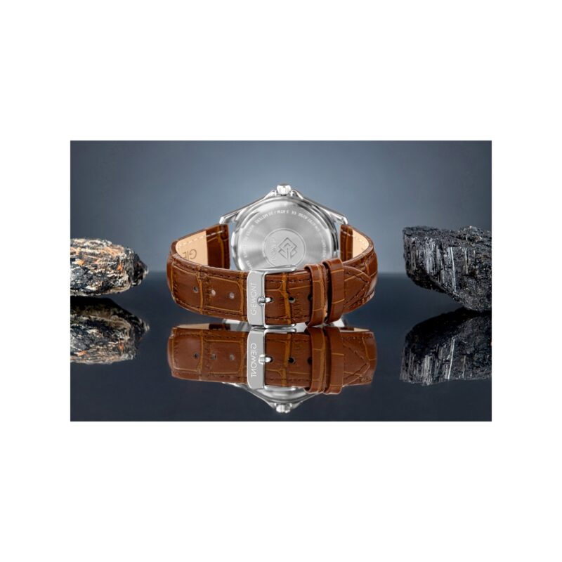 Zegarek Męski Giewont Elegance Sapphire Brązowo Niebieski GW5160-A7