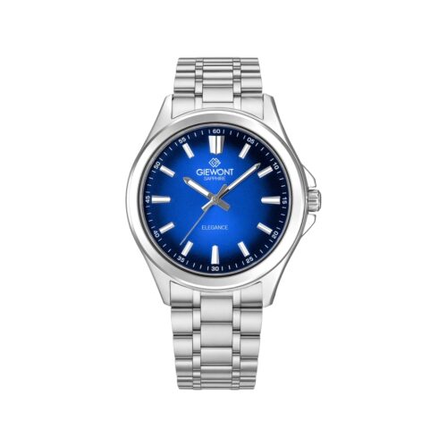 Zegarek Męski Giewont Elegance Sapphire Srebrno Niebieski GW5160-B3