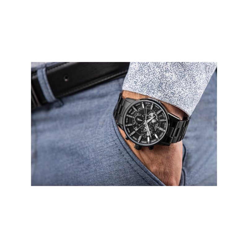91_74_23_max Zegarek Męski Giewont Chronograph Sapphire Czarny GW4580-B1