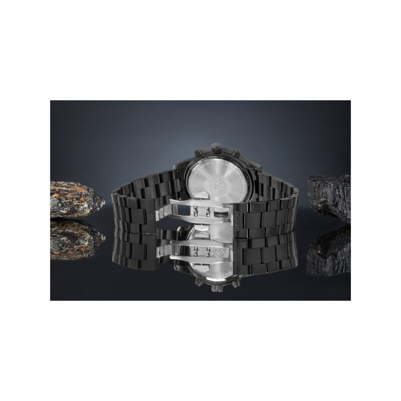 91_74_25_max Zegarek Męski Giewont Chronograph Sapphire Czarny GW4580-B1