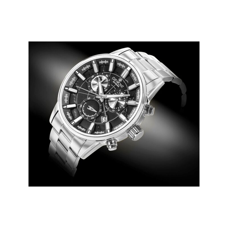 Zegarek Męski Giewont Chronograph Sapphire Srebrny GW4580-B2