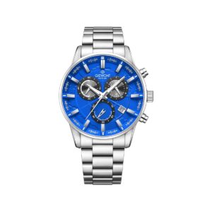 Zegarek Męski Giewont Chronograph Sapphire Srebrno Niebieski GW4580-B3
