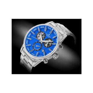Zegarek Męski Giewont Chronograph Sapphire Srebrno Niebieski GW4580-B3