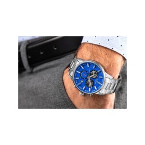 Zegarek Męski Giewont Chronograph Sapphire Srebrno Niebieski GW4580-B3