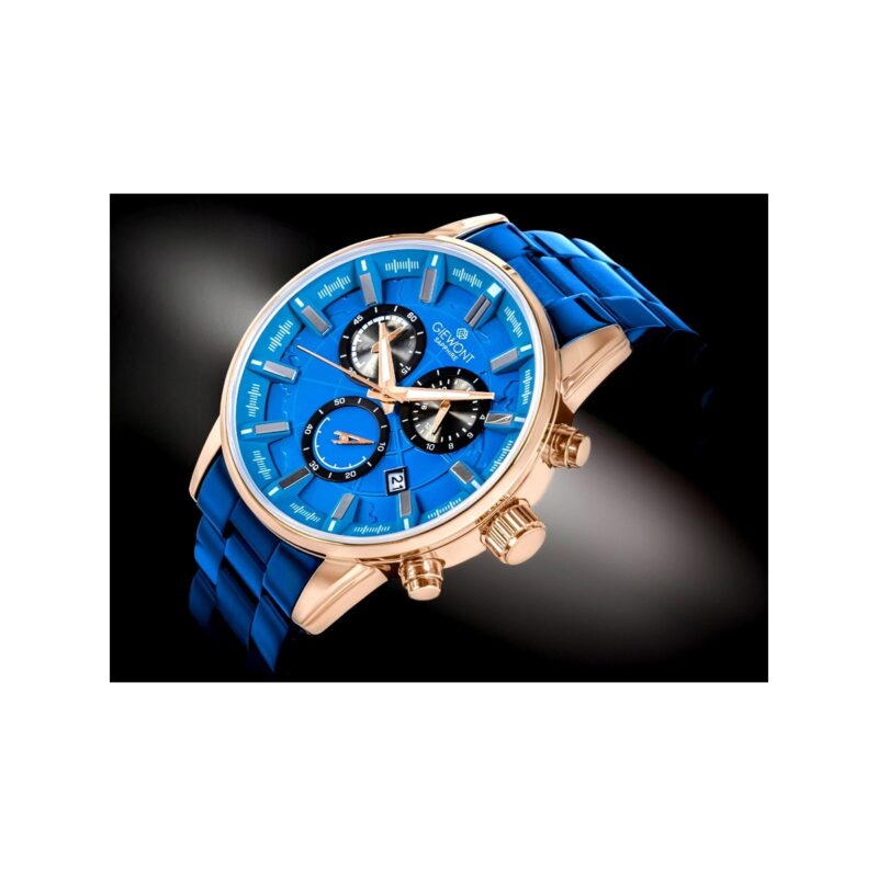 Zegarek Męski Giewont Chronograph Sapphire Niebieski GW4580-B5