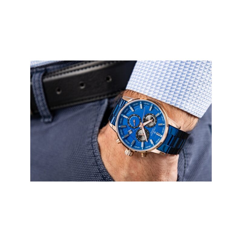 Zegarek Męski Giewont Chronograph Sapphire Niebieski GW4580-B5