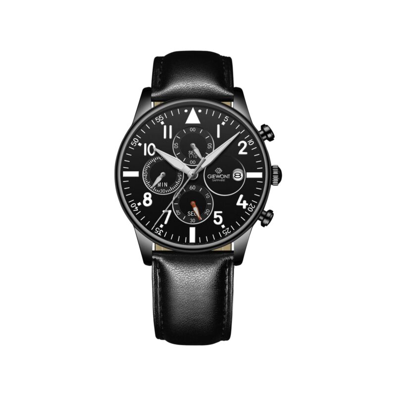 Zegarek Męski Giewont Chronograph Sapphire Czarny GW5630-A1