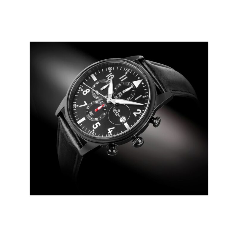 Zegarek Męski Giewont Chronograph Sapphire Czarny GW5630-A1