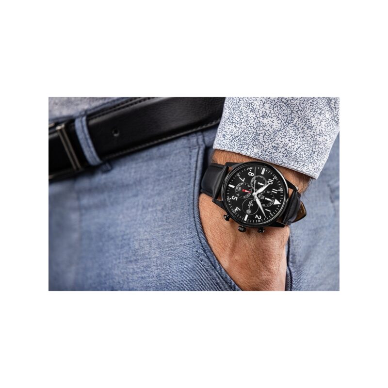 Zegarek Męski Giewont Chronograph Sapphire Czarny GW5630-A1