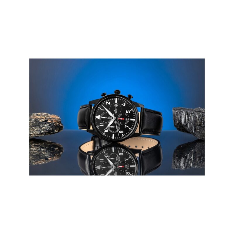 Zegarek Męski Giewont Chronograph Sapphire Czarny GW5630-A1