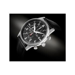 Zegarek Męski Giewont Chronograph Sapphire Czarno Srebrny GW5630-A2