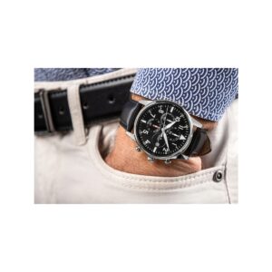 Zegarek Męski Giewont Chronograph Sapphire Czarno Srebrny GW5630-A2