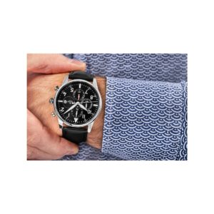 Zegarek Męski Giewont Chronograph Sapphire Czarno Srebrny GW5630-A2