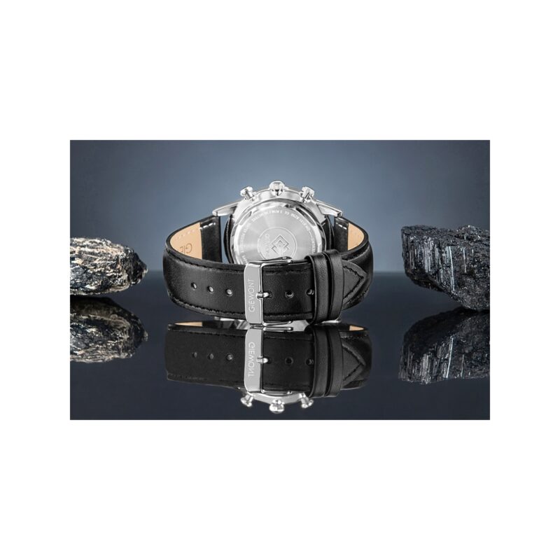 Zegarek Męski Giewont Chronograph Sapphire Czarno Srebrny GW5630-A2