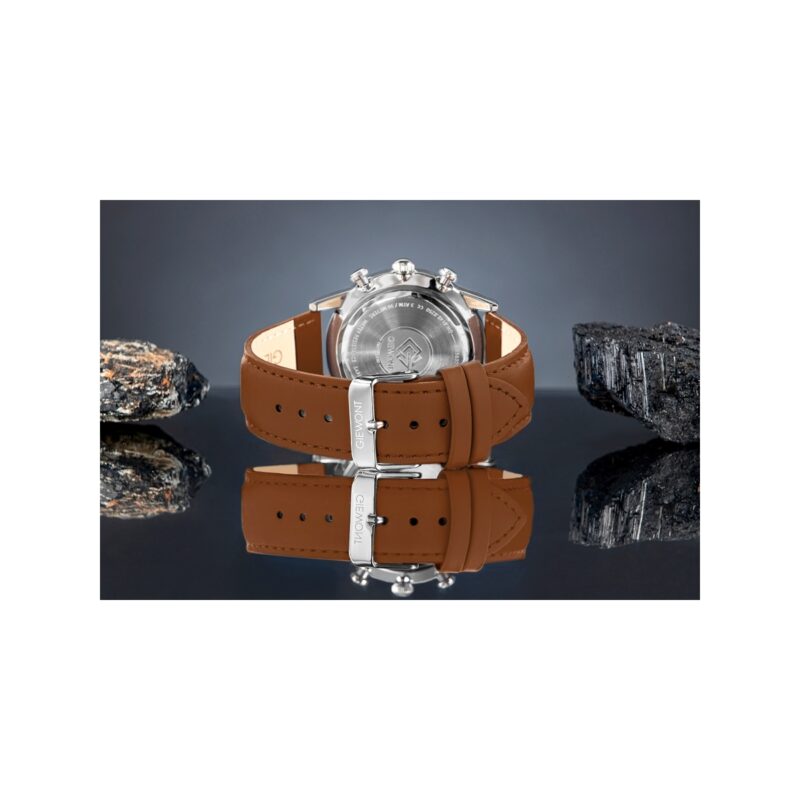 Zegarek Męski Giewont Chronograph Sapphire Brązowo Niebieski GW5630-A6