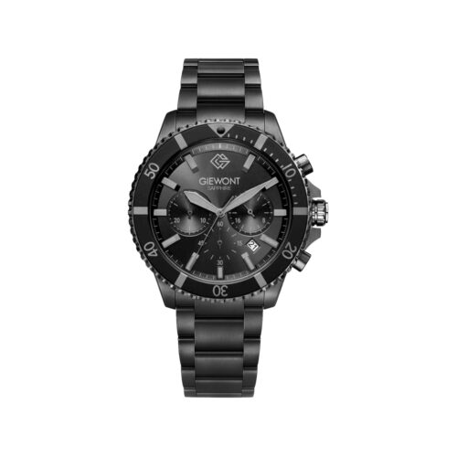 Zegarek Męski Giewont Chronograph Sapphire Czarno Tytanowy GW3970-B1