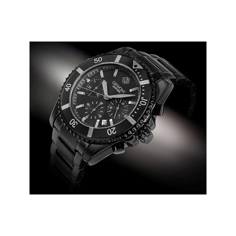 Zegarek Męski Giewont Chronograph Sapphire Czarno Tytanowy GW3970-B1
