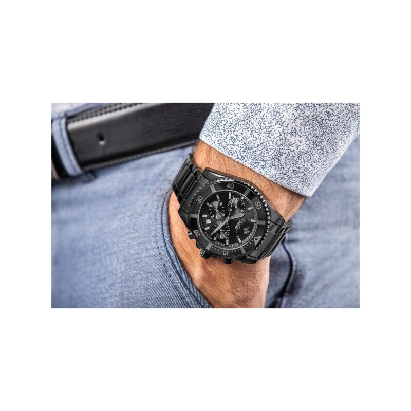 Zegarek Męski Giewont Chronograph Sapphire Czarno Tytanowy GW3970-B1