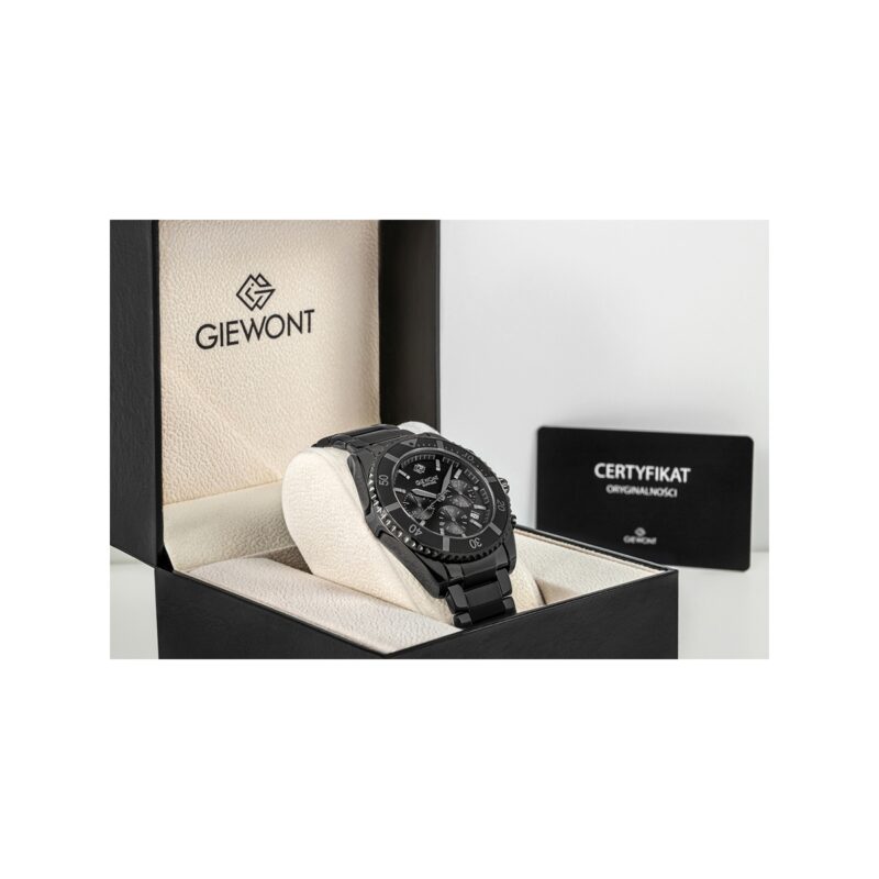 Zegarek Męski Giewont Chronograph Sapphire Czarno Tytanowy GW3970-B1