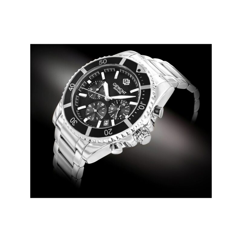 Zegarek Męski Giewont Chronograph Sapphire Srebrny GW3970-B2