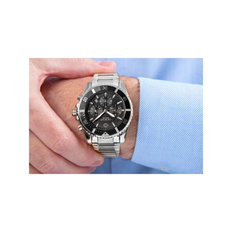 Zegarek Męski Giewont Chronograph Sapphire Srebrny GW3970-B2