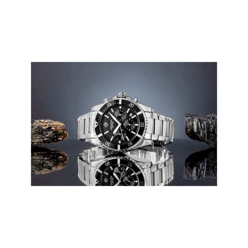 Zegarek Męski Giewont Chronograph Sapphire Srebrny GW3970-B2