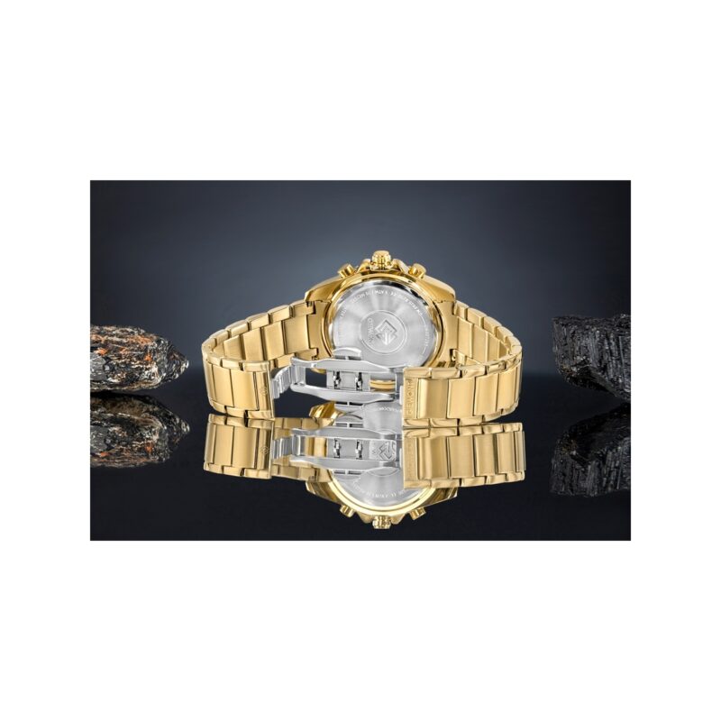 Zegarek Męski Giewont Chronograph Sapphire Złoto Niebieski GW3970-B6