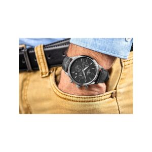 Zegarek Męski Giewont Chronograph Sapphire Czarno Srebrny GW6310-A2