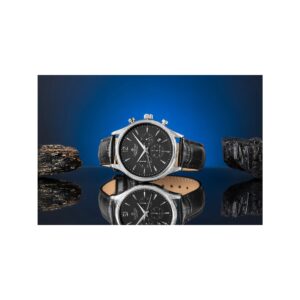 Zegarek Męski Giewont Chronograph Sapphire Czarno Srebrny GW6310-A2