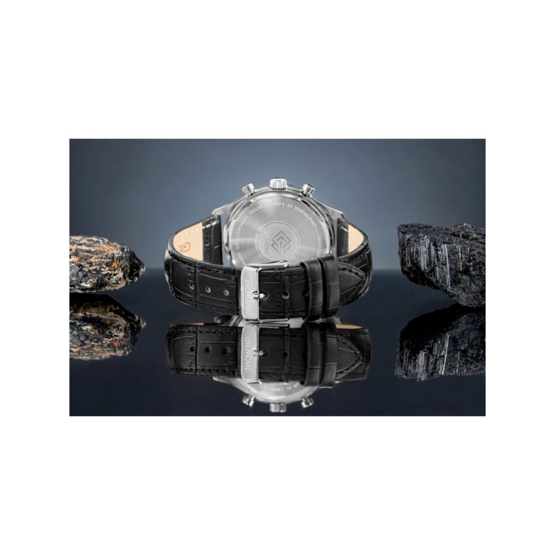 Zegarek Męski Giewont Chronograph Sapphire Czarno Srebrny GW6310-A2
