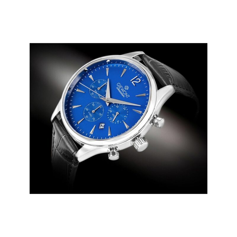 Zegarek Męski Giewont Chronograph Sapphire Czarno Niebieski GW6310-A3