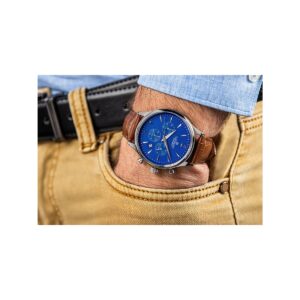 Zegarek Męski Giewont Chronograph Sapphire Brązowo Niebieski GW6310-A5