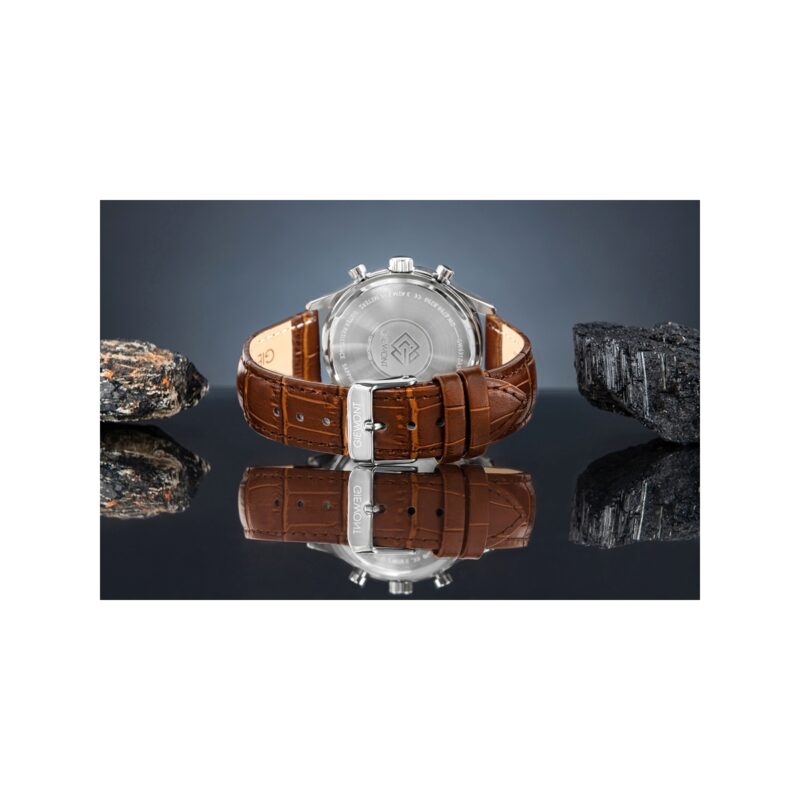 Zegarek Męski Giewont Chronograph Sapphire Brązowo Niebieski GW6310-A5