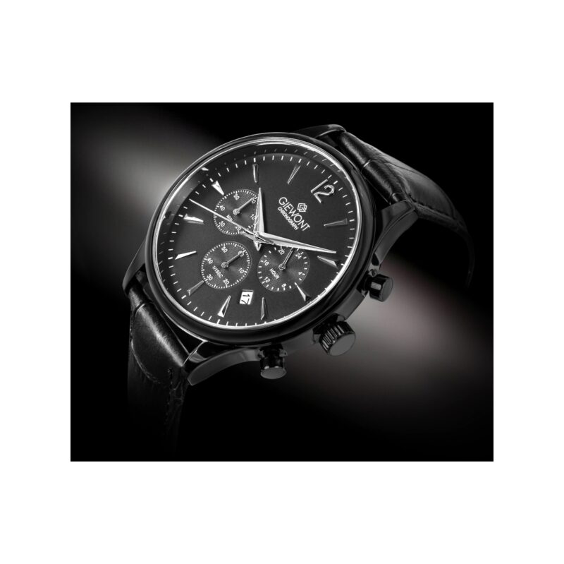 Zegarek Męski Giewont Chronograph Sapphire Czarny GW6310-A1