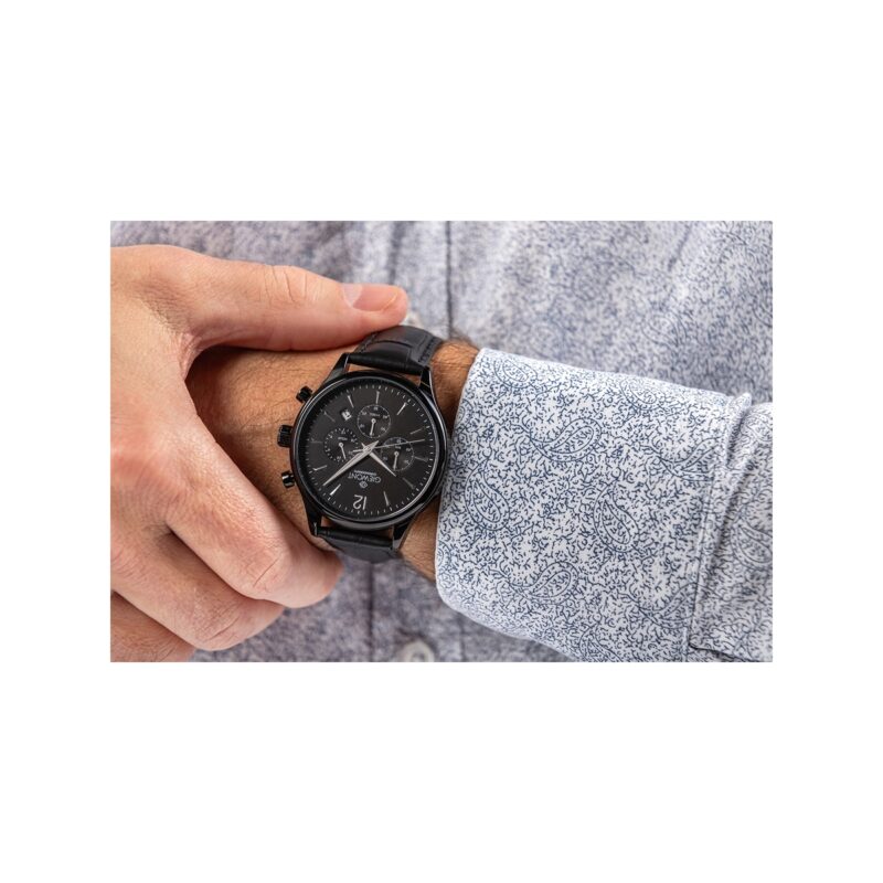 Zegarek Męski Giewont Chronograph Sapphire Czarny GW6310-A1