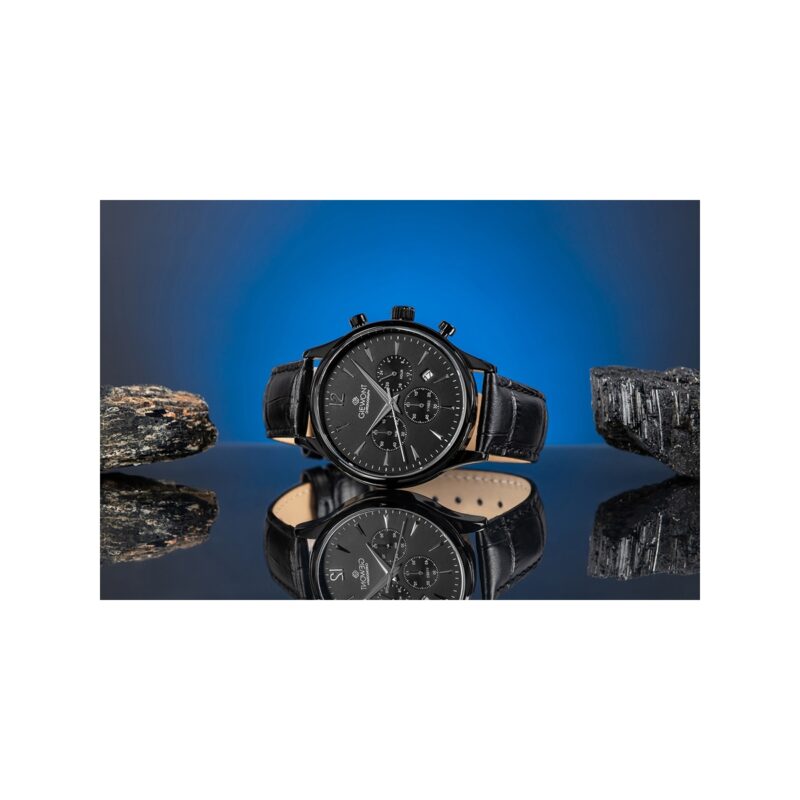 Zegarek Męski Giewont Chronograph Sapphire Czarny GW6310-A1
