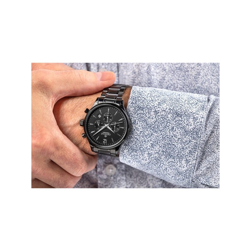 Zegarek Męski Giewont Chronograph Sapphire Czarny GW6310-B1