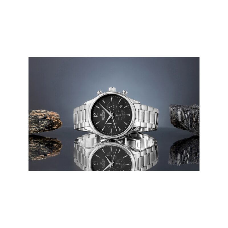 Zegarek Męski Giewont Chronograph Sapphire Srebrny GW6310-B2