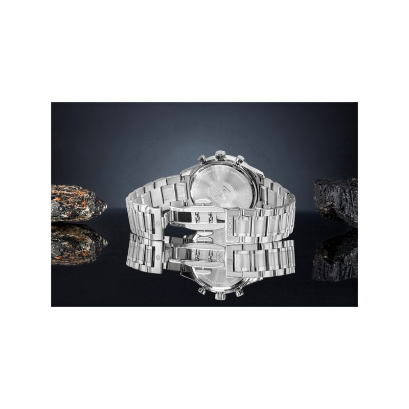 Zegarek Męski Giewont Chronograph Sapphire Srebrny GW6310-B2
