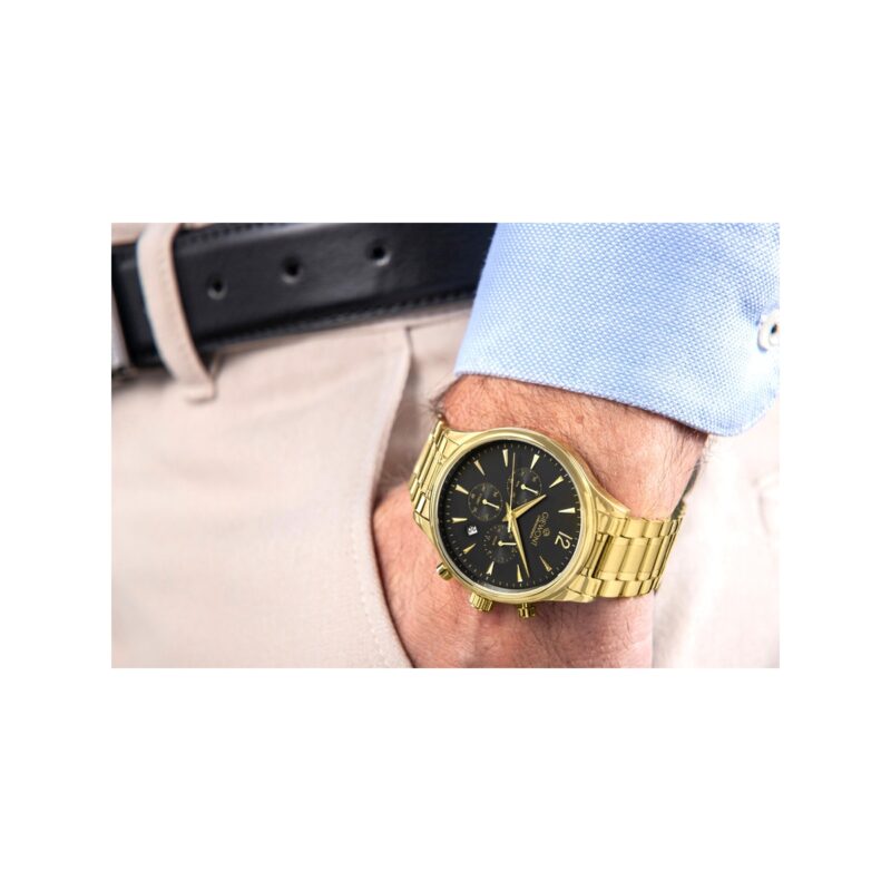 Zegarek Męski Giewont Chronograph Sapphire Złoto Czarny GW6310-B4