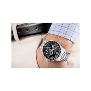 Zegarek Męski Giewont Chronograph Sapphire Srebrno Czarny GW3520-B2