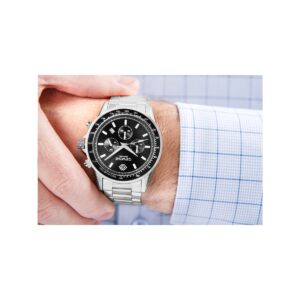 Zegarek Męski Giewont Chronograph Sapphire Srebrno Czarny GW3520-B2