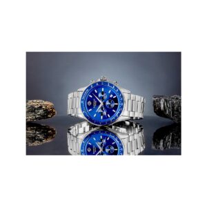 Zegarek Męski Giewont Chronograph Sapphire Srebrno Niebieski GW3520-B3