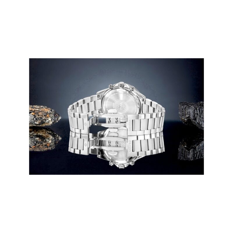 Zegarek Męski Giewont Chronograph Sapphire Srebrno Niebieski GW3520-B3