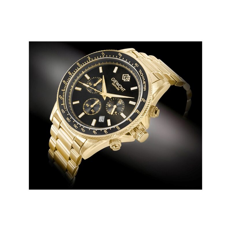 92_17_72_max Zegarek Męski Giewont Chronograph Sapphire Złoto Czarny GW3520-B4