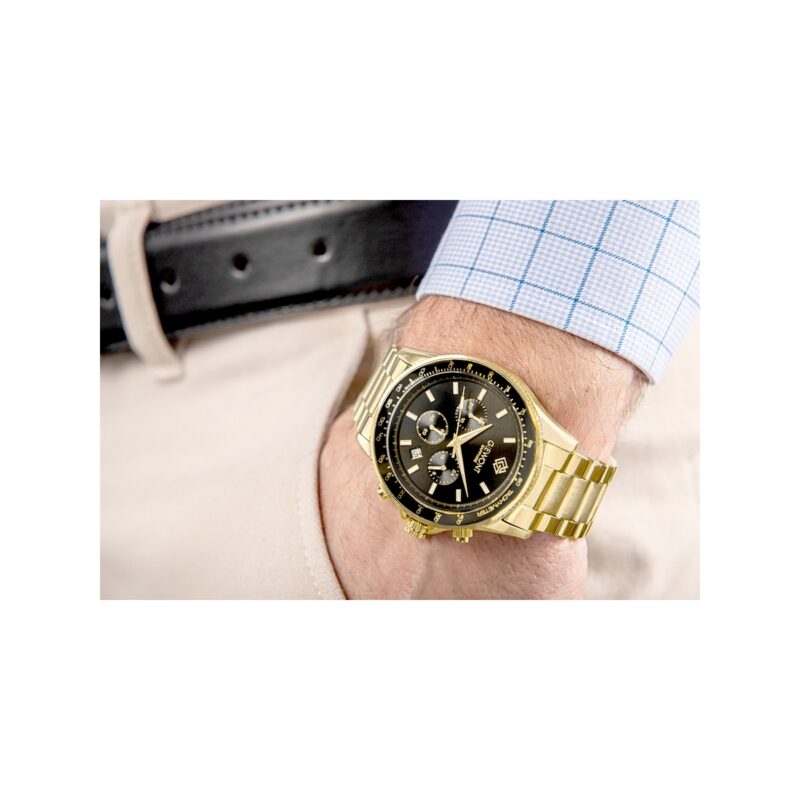 92_17_73_max Zegarek Męski Giewont Chronograph Sapphire Złoto Czarny GW3520-B4
