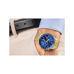 Zegarek Męski Giewont Chronograph Sapphire Złoto Niebieski GW3520-B5