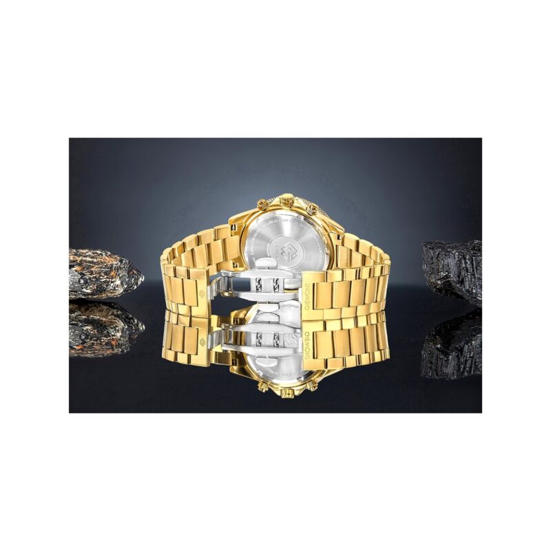 Zegarek Męski Giewont Chronograph Sapphire Złoto Niebieski GW3520-B5