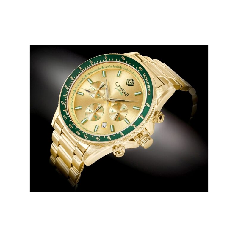 92_19_86_max Zegarek Męski Giewont Chronograph Sapphire Złoto Zielony GW3520-B6