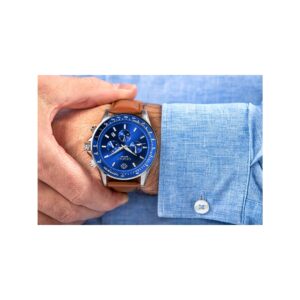 Zegarek Męski Giewont Chronograph Sapphire Brązowo Niebieski GW3520-A5